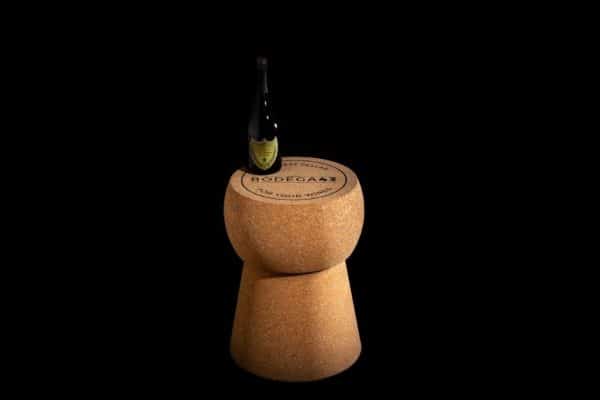 champagne cork stool