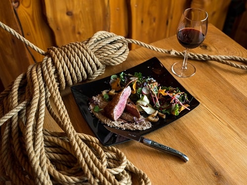 Entrecote with Port Wine-Shallot Confit recipe