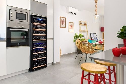 wine fridge dual zone