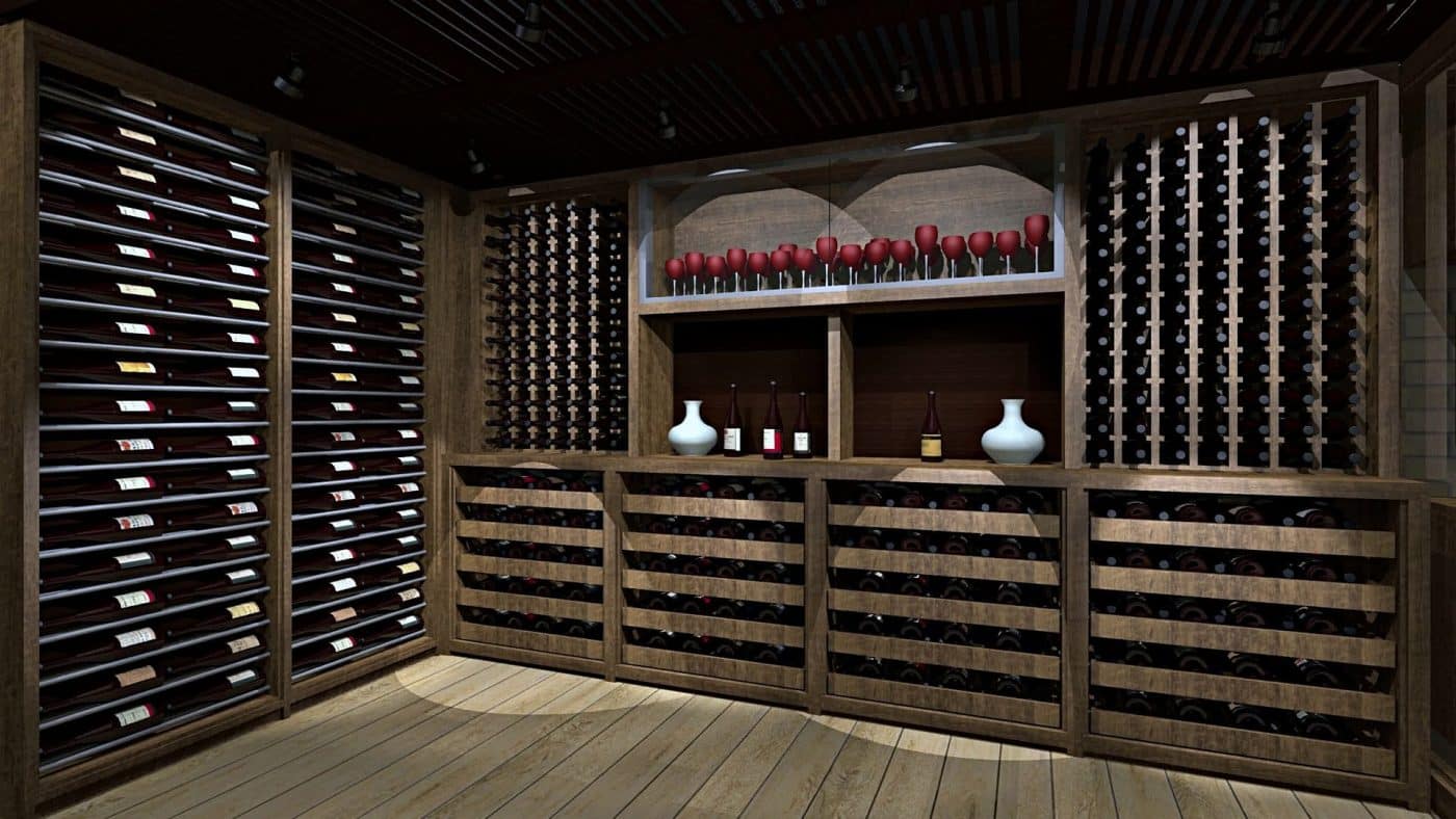 huge wine storage cabinet